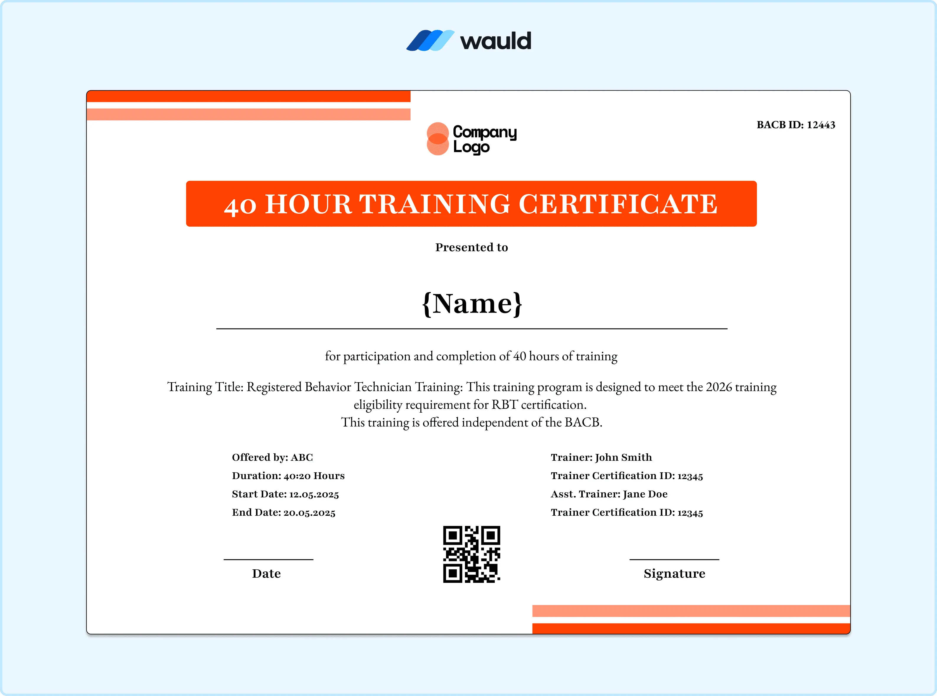 RBT Certificate
