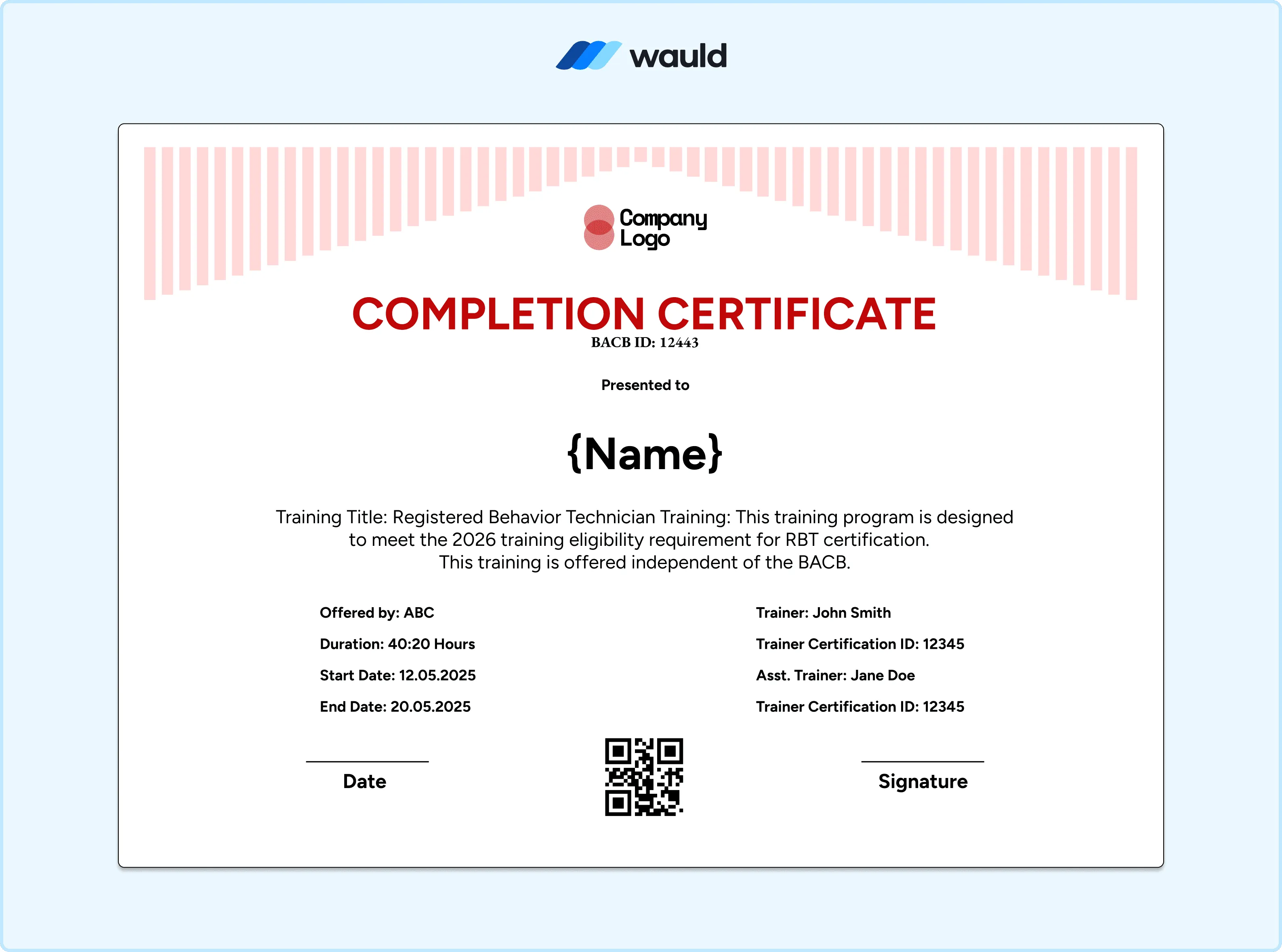 RBT Certificate