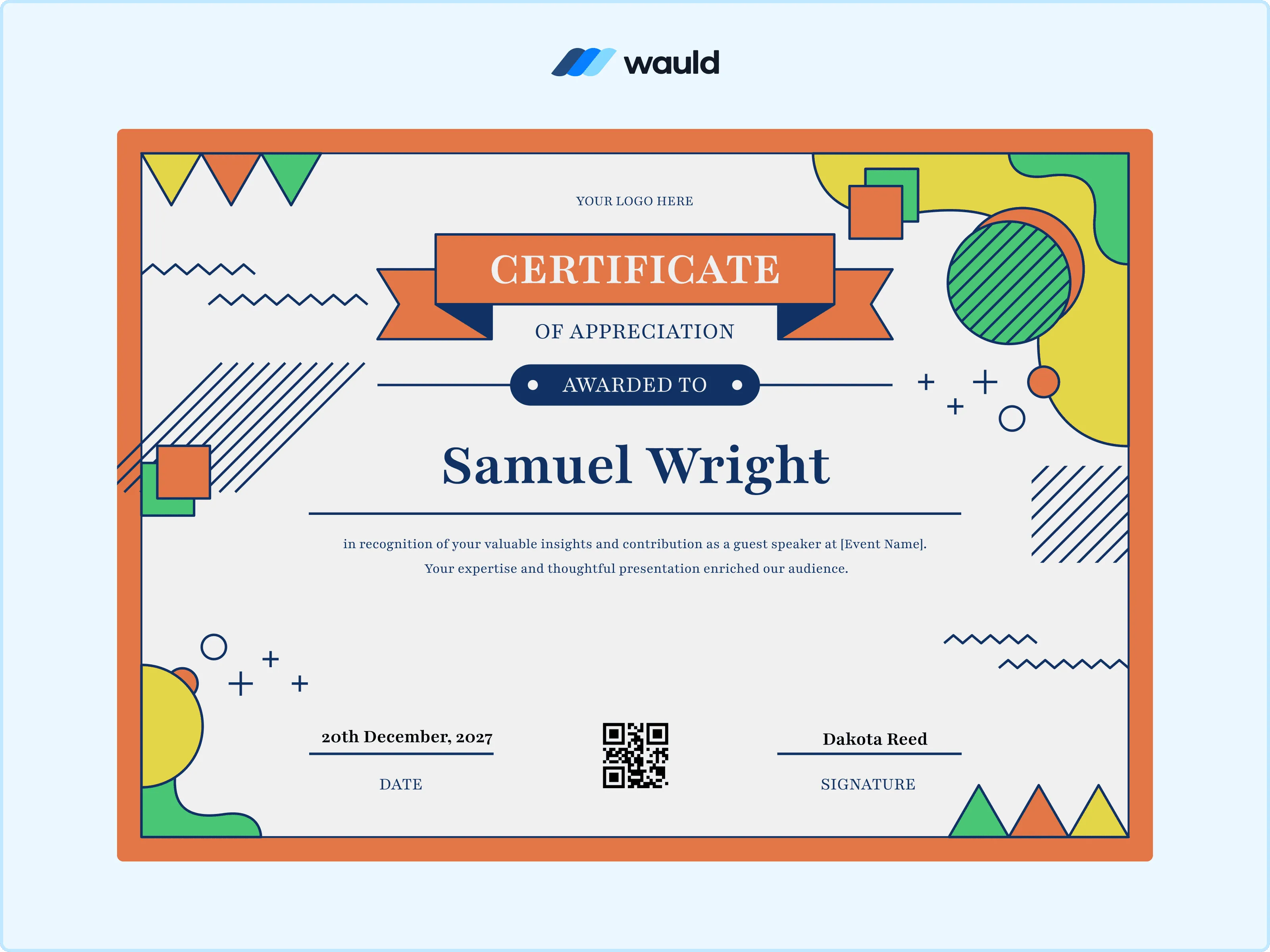 Creative Industry Certificate of Appreciation