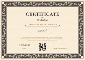 Abstract and Modern Certificate of Graduation