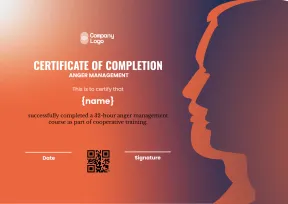 Accredited Emotional Wellness Certificate Template