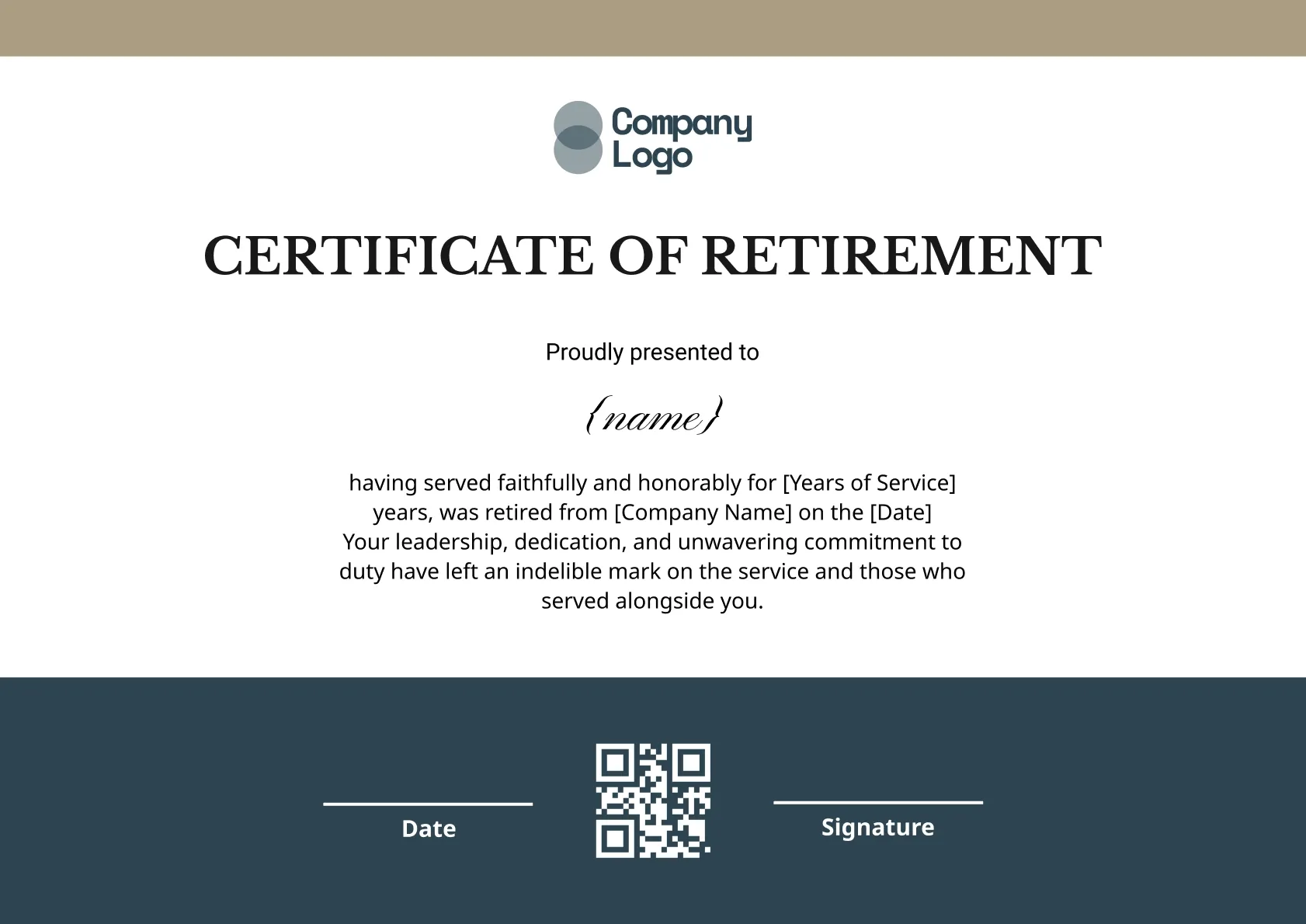 Admirable Service Retirement Certificate Template
