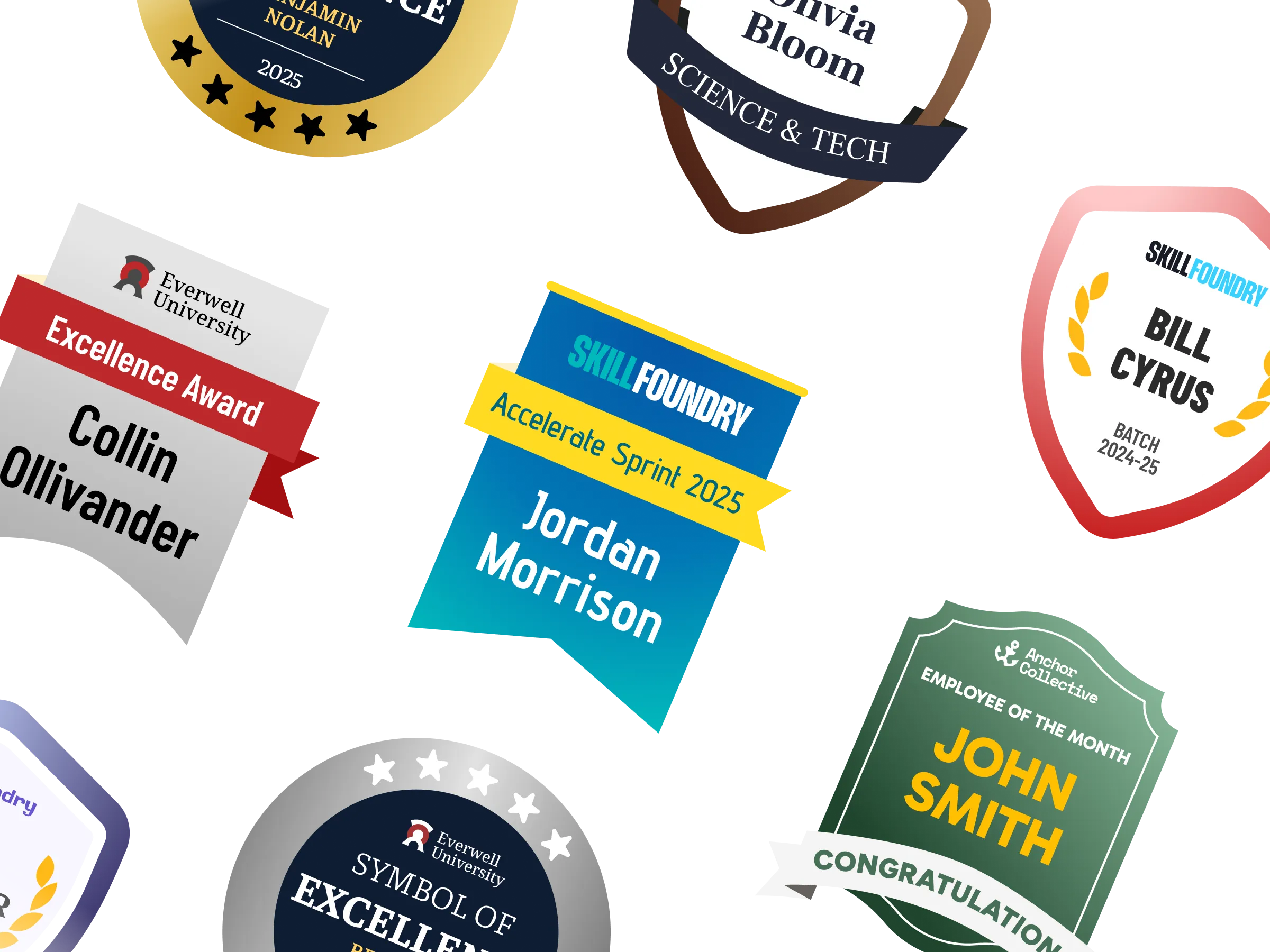 Badge template library