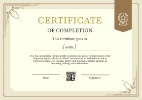 Classic Professional Diploma Graduation Certificate Template