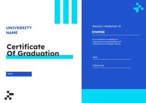 Clean and modern graduation certificate template