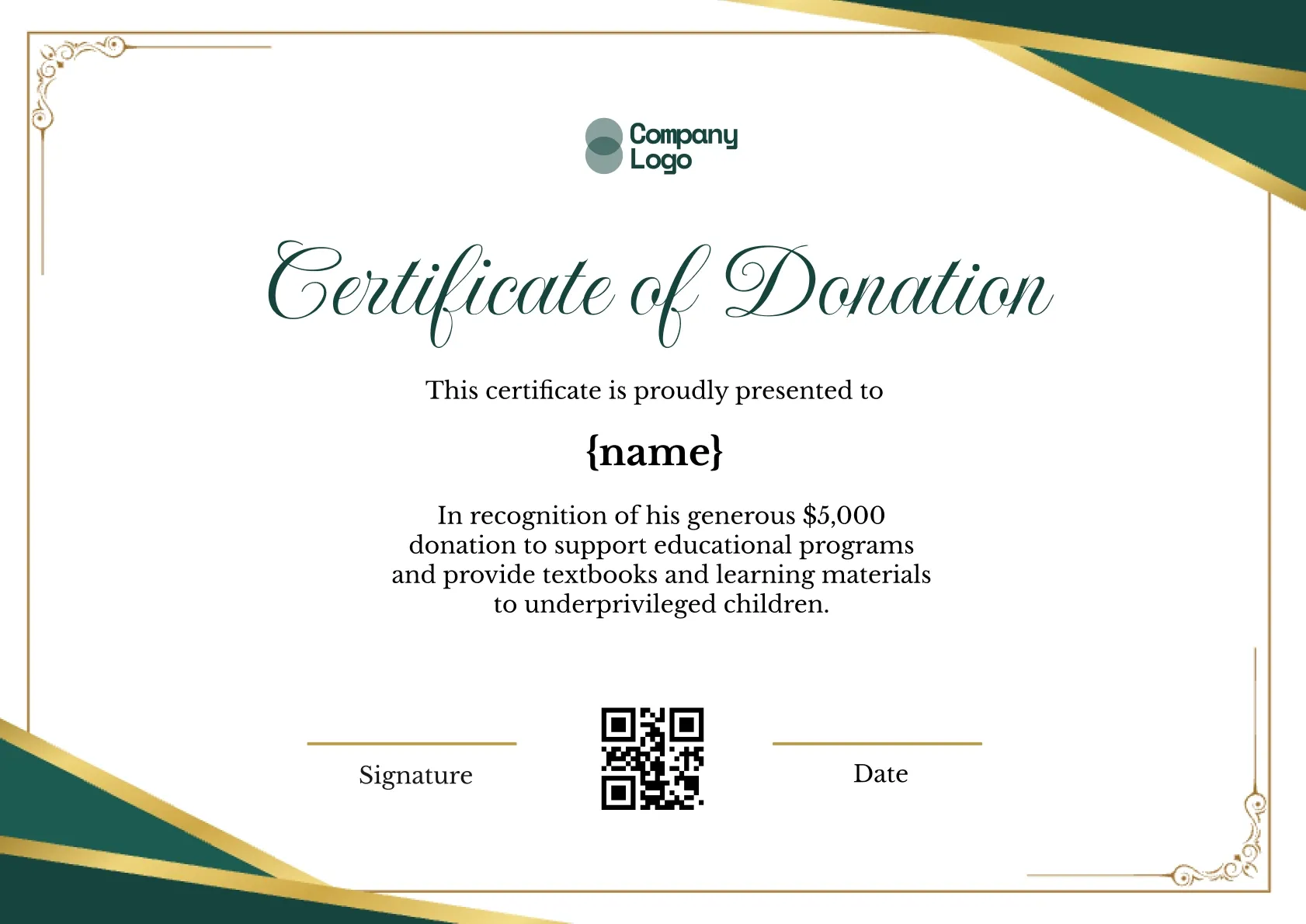 Compassionate Giving Certificate Template