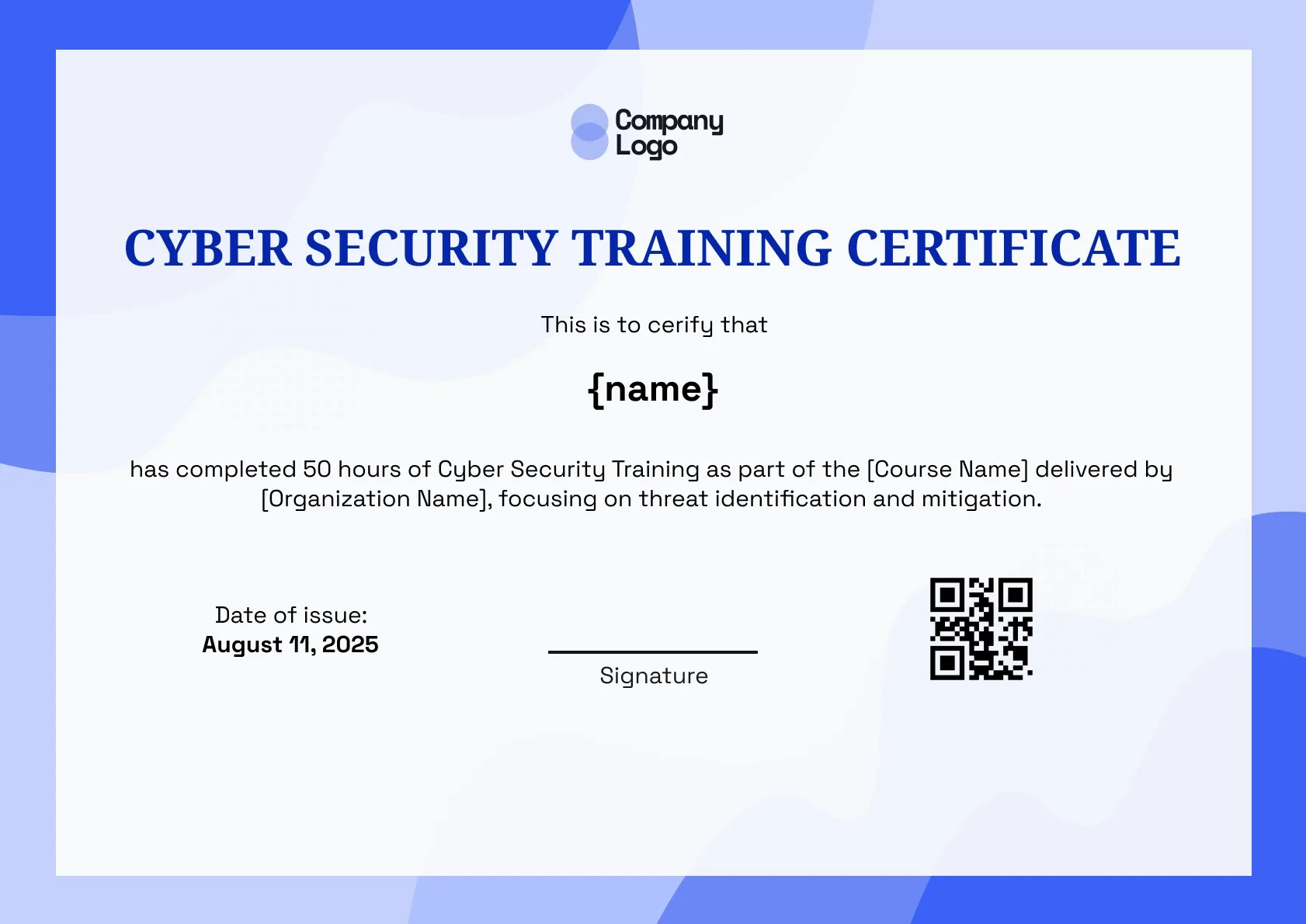 Comprehensive Cyber Security Program Certificate