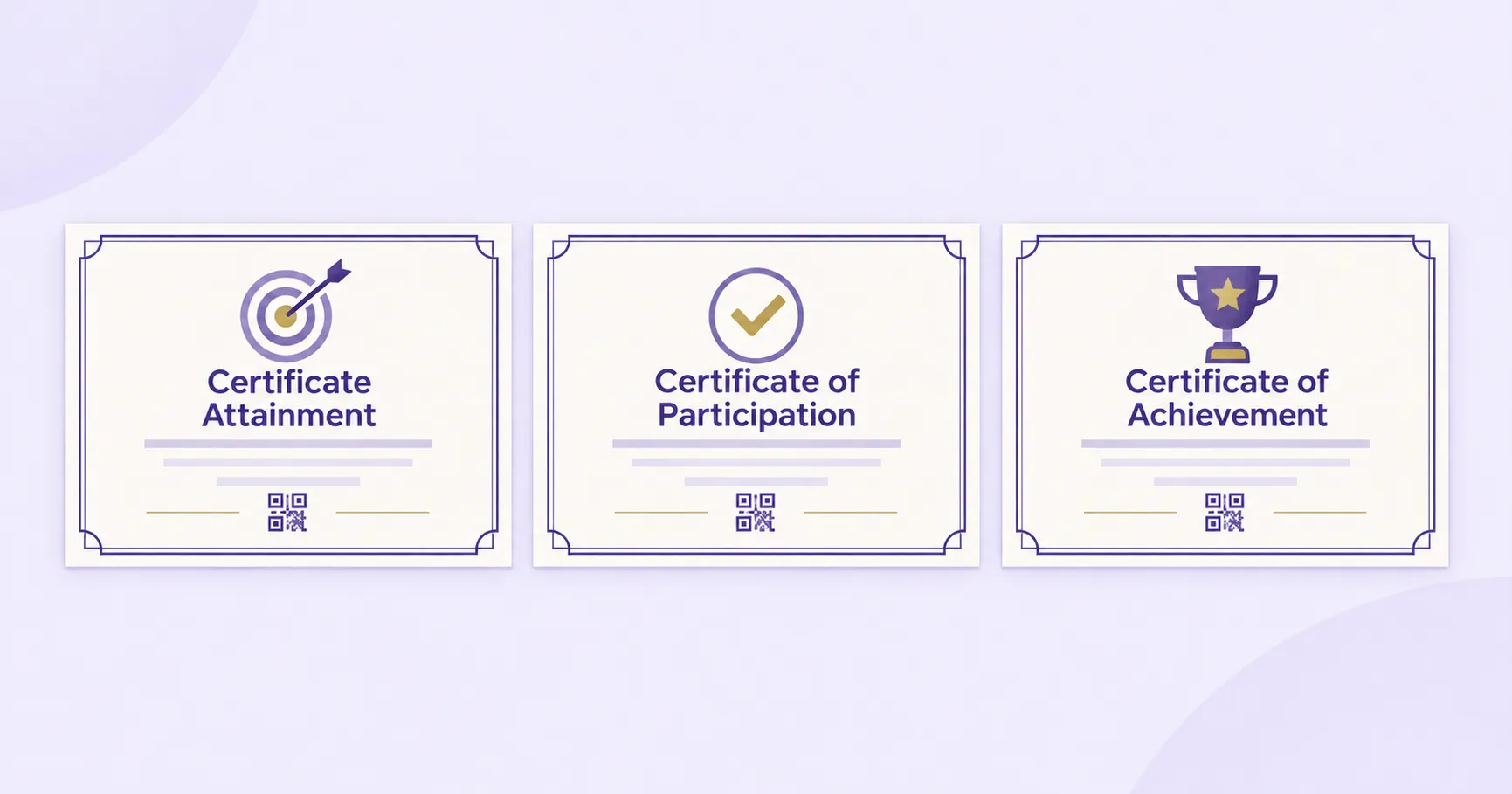 Certificate of Achievement vs Completion vs Attainment