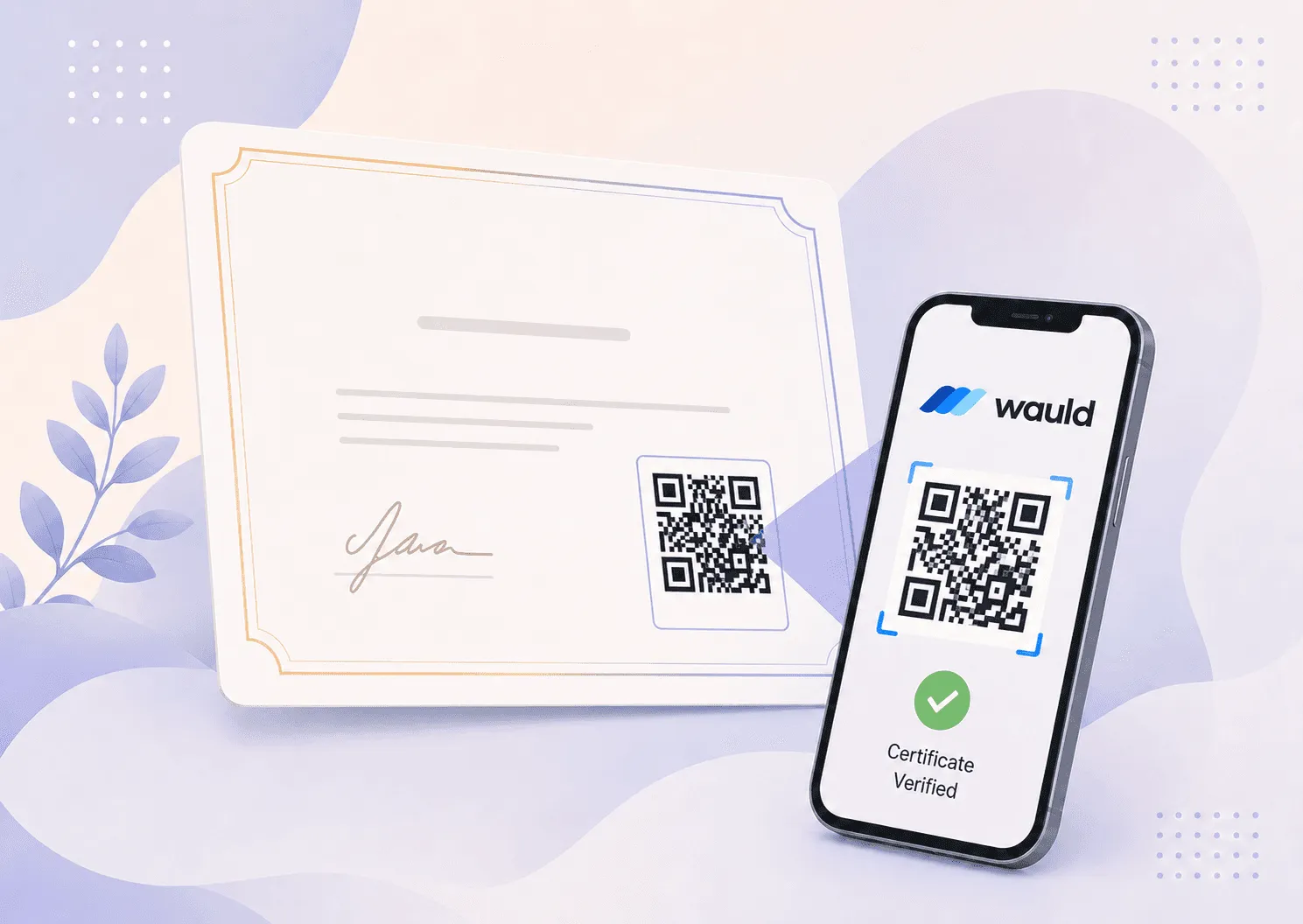 How to add QR code for certificate verification?