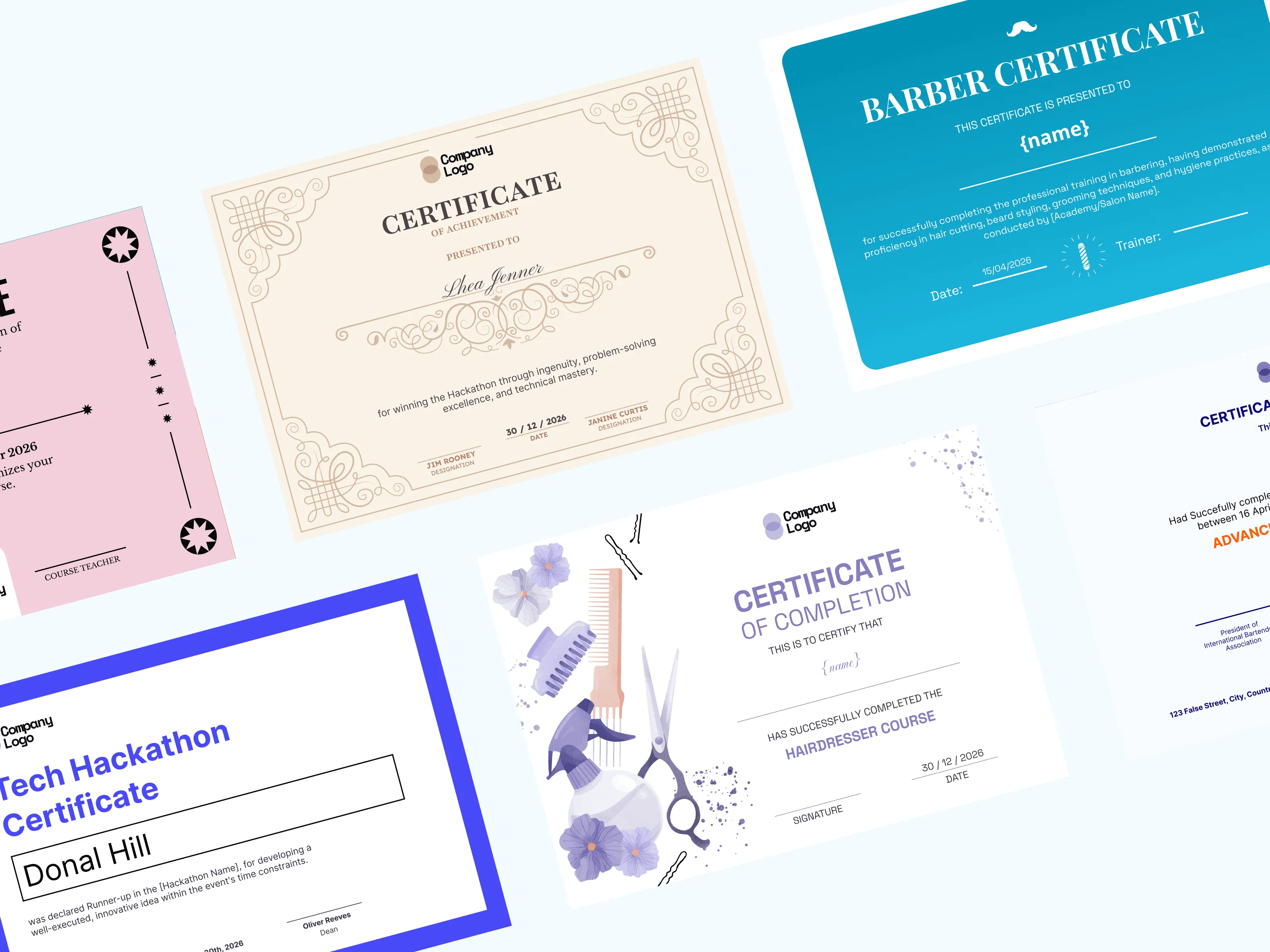 10 Customizable Certificate Templates for Every Creative Achievement