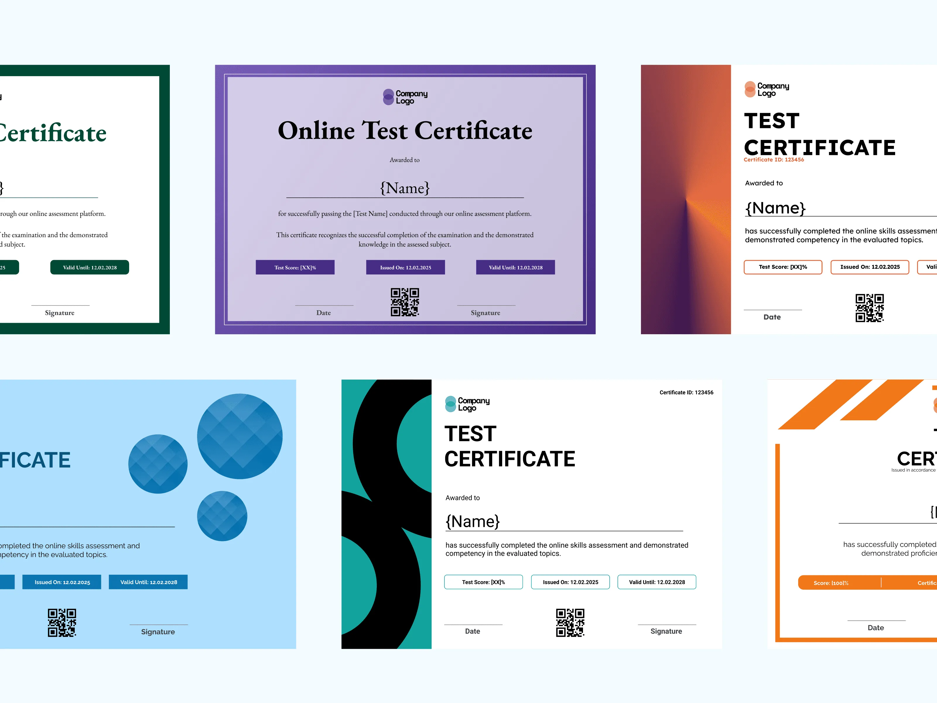 20+ Free Online Test Certificate Templates