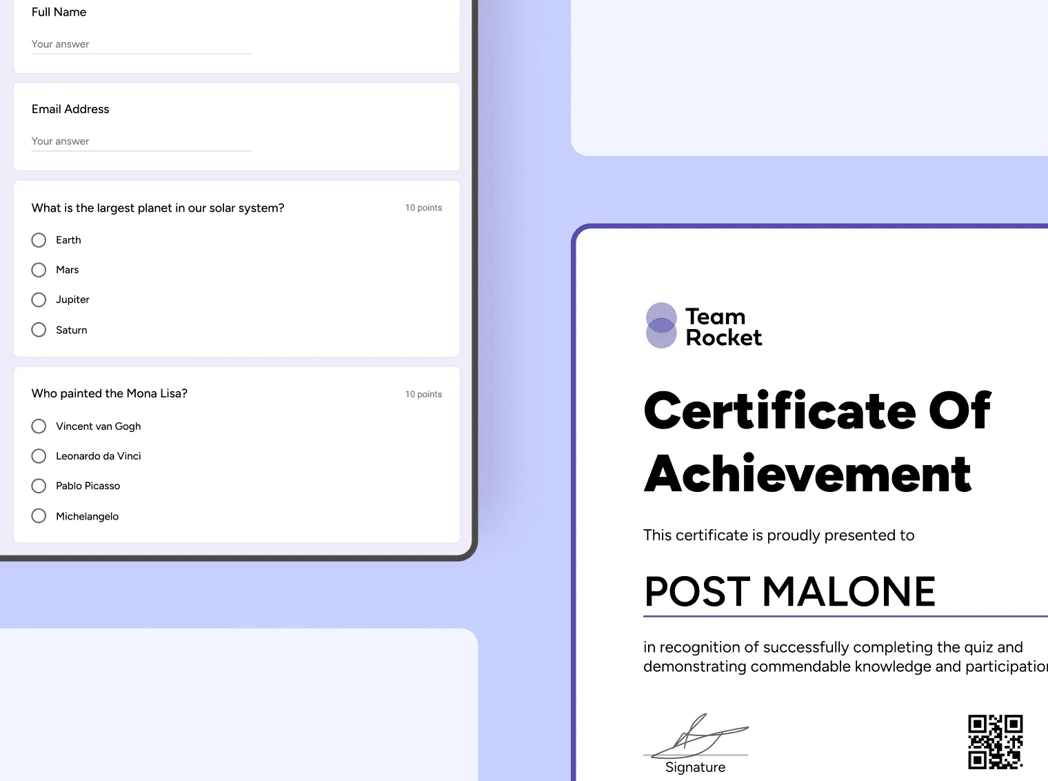 Online Certificate Maker: Generate Digital Certificates for Your Quiz