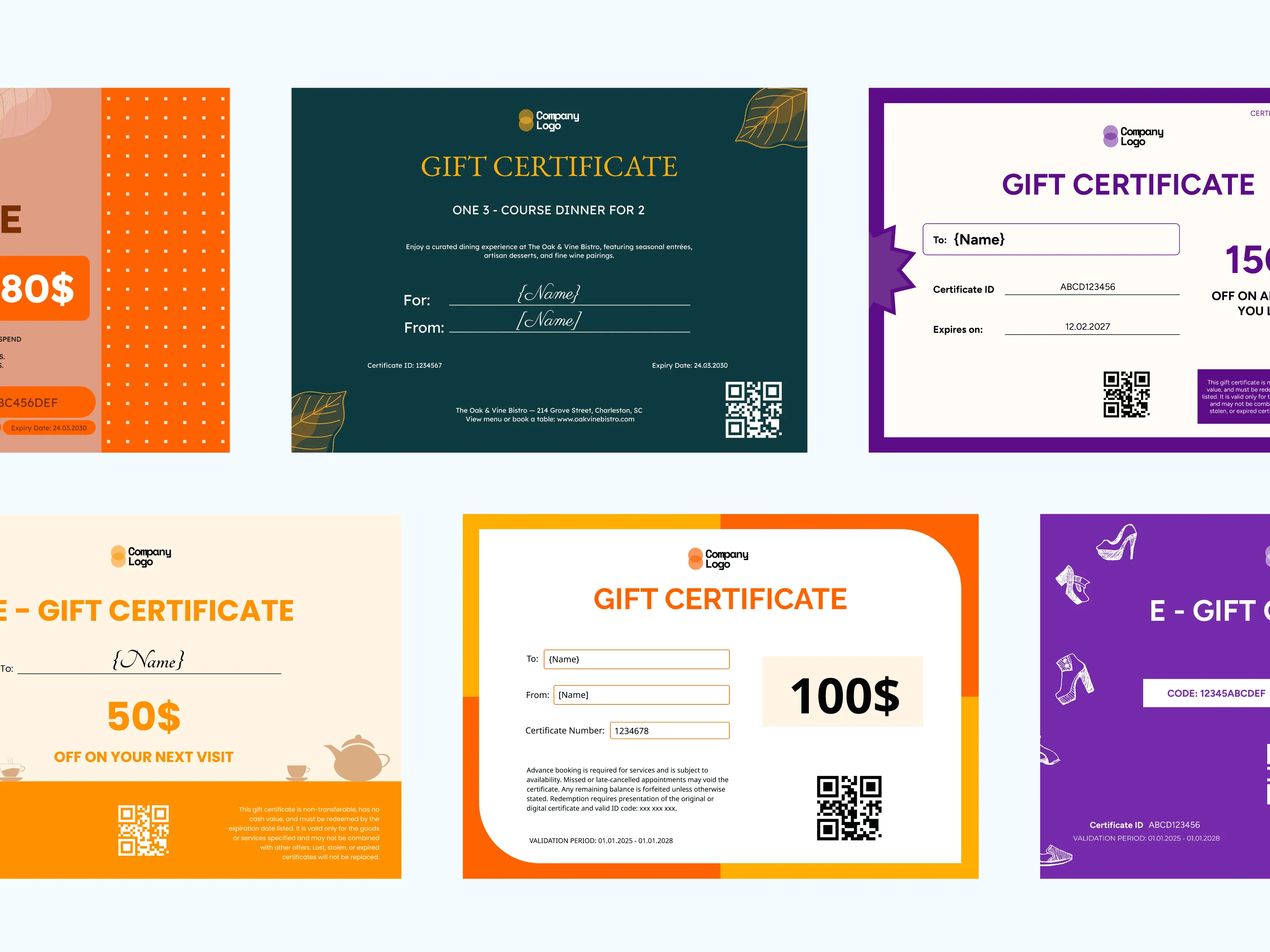 20 Editable Gift Certificate Templates to Customize