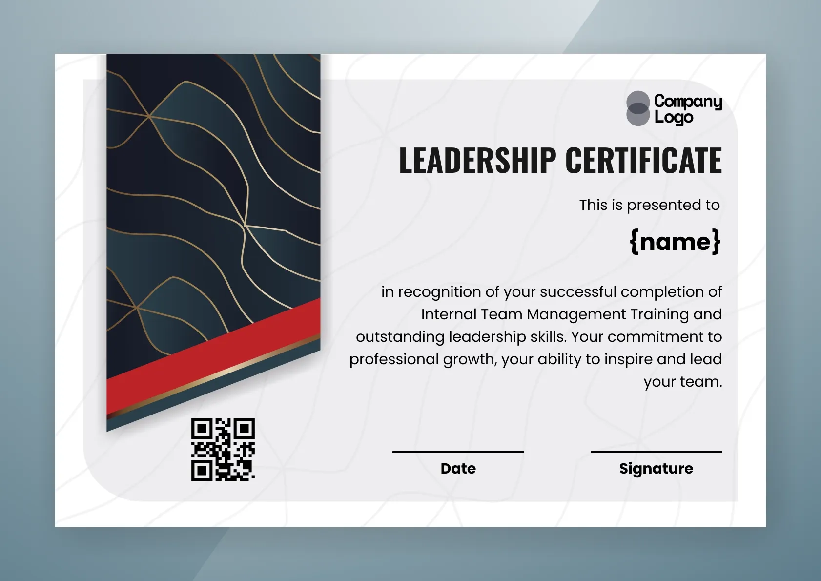 Dedicated Leadership Excellence Certificate Template