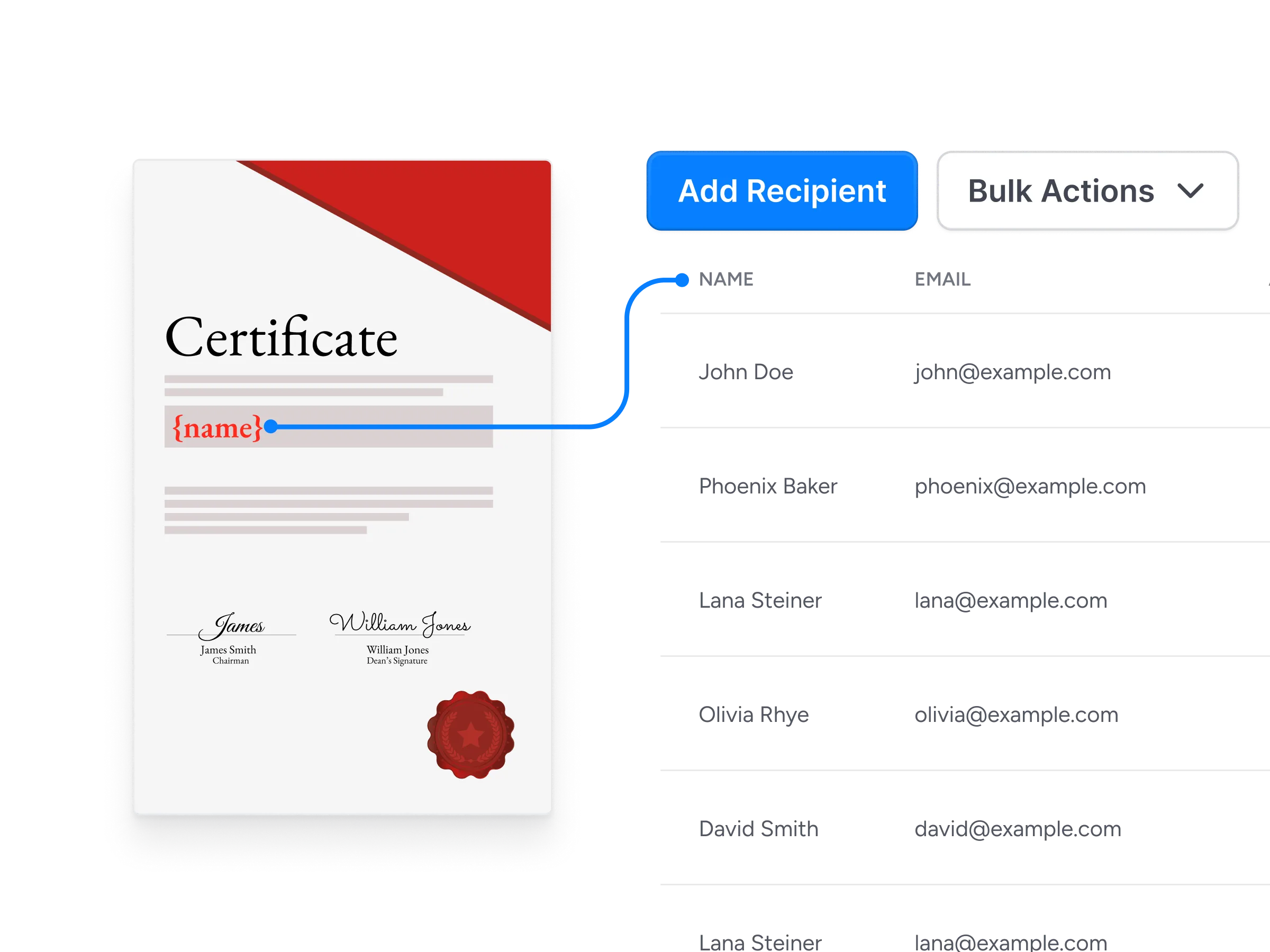 Personalize certificate templates
