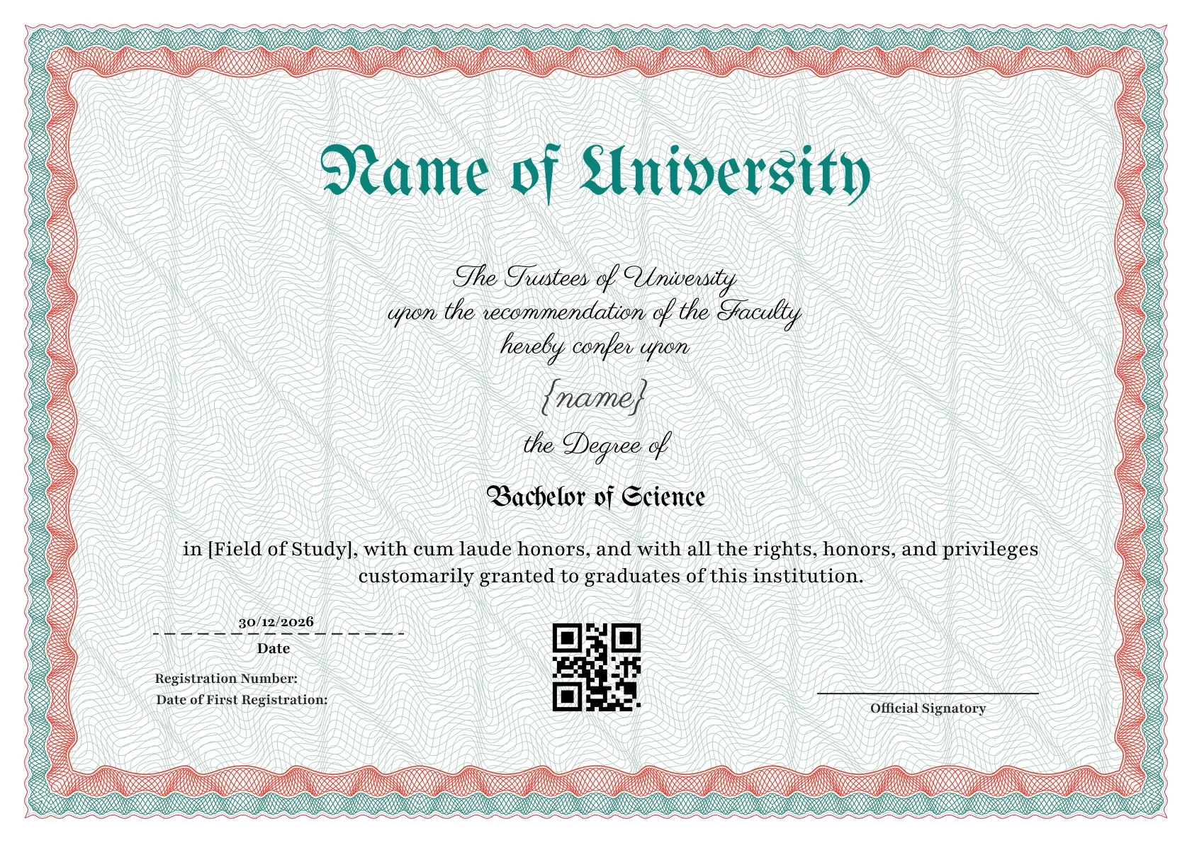 Distinctive Professional Graduation Certificate Template