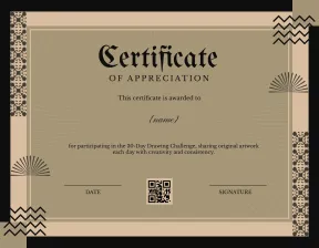 Elegant and stylish appreciation certificate template
