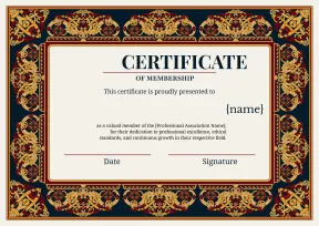 Elegant and Traditional Certificate of Membership Template