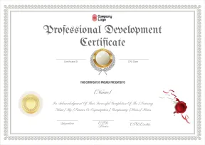 Elegant Professional Development Certificate Template
