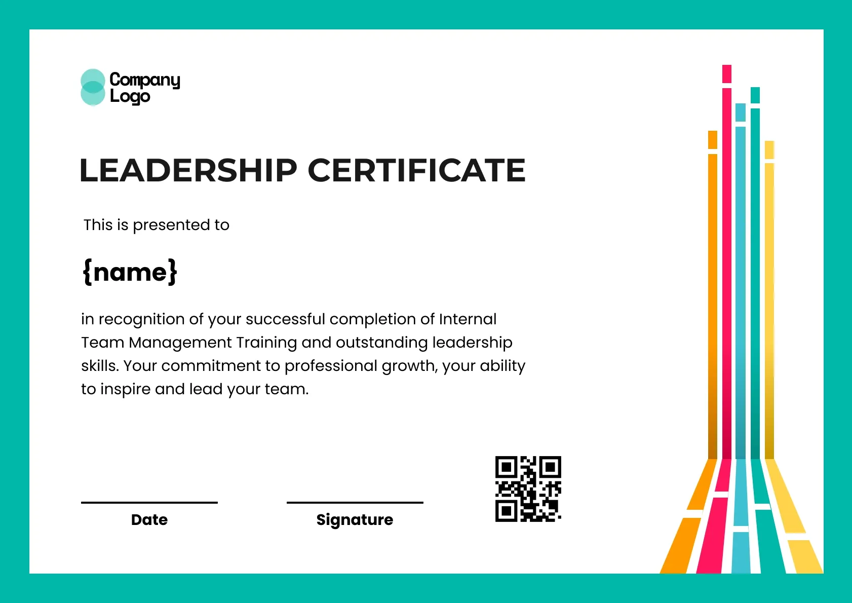 Exceptional Leadership Achievement Certificate Template