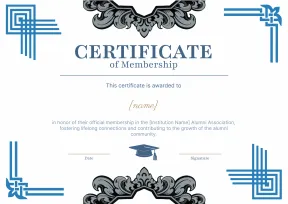 Fancy and professional membership certificate template