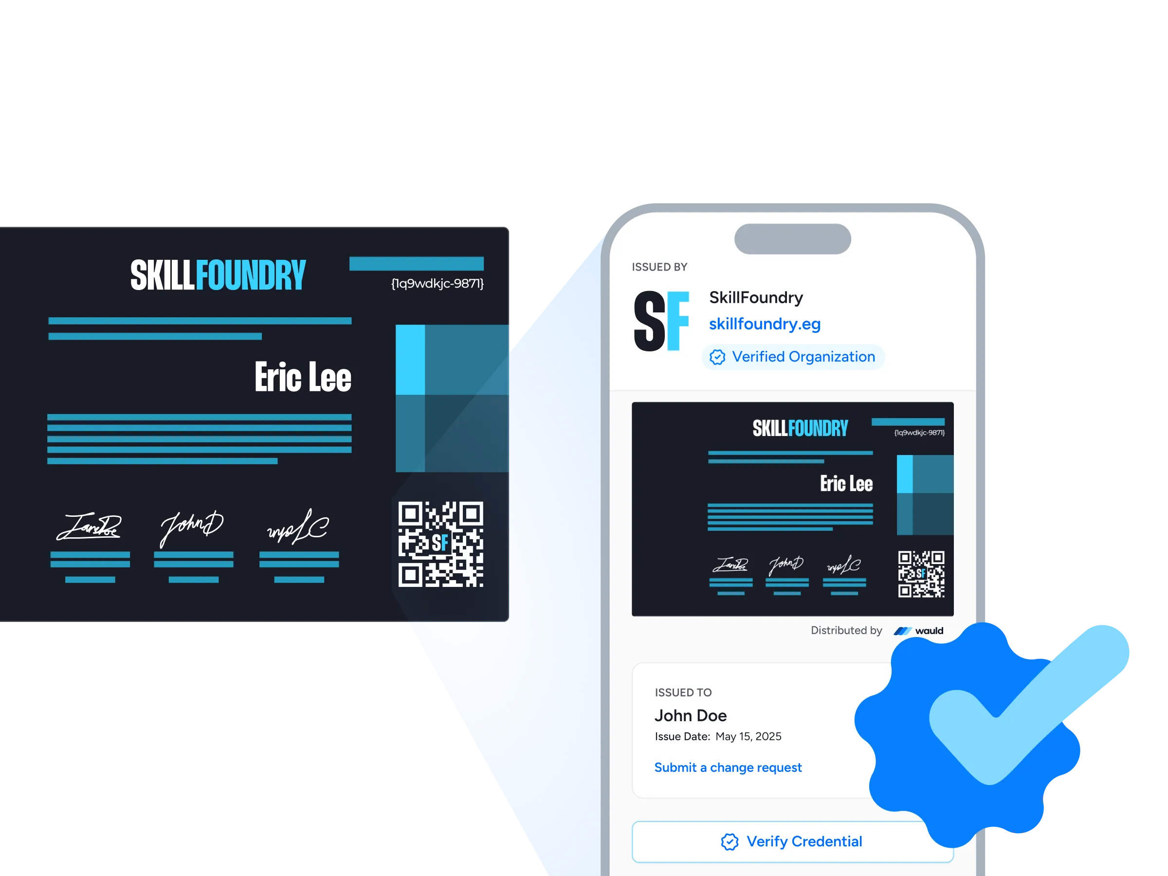 QR code credential verification
