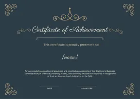 Formal and Classic Diploma Certificate Template
