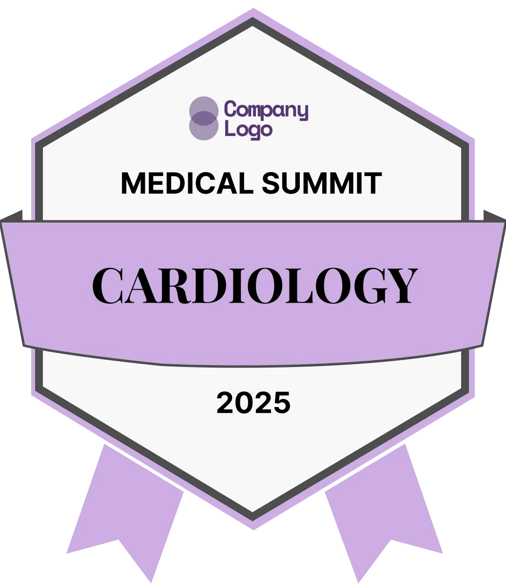 Formal and classic purple appreciation badge template