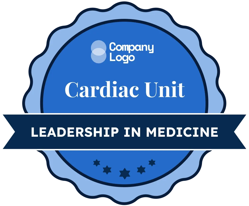 Formal and emblematic blue training badge template