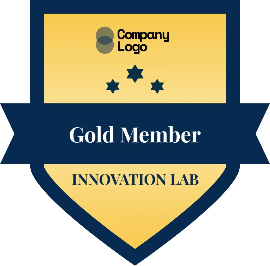 Formal and sleek golden membership badge template
