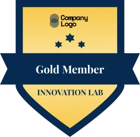 Formal and sleek golden membership badge template