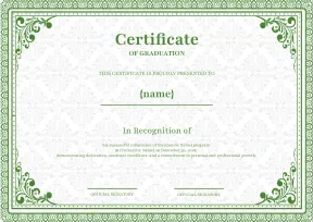 Formal and Stylish Certificate of Graduation Template