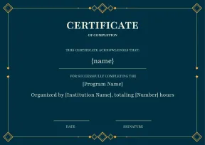 Formal and Stylish Certificate of Training Template