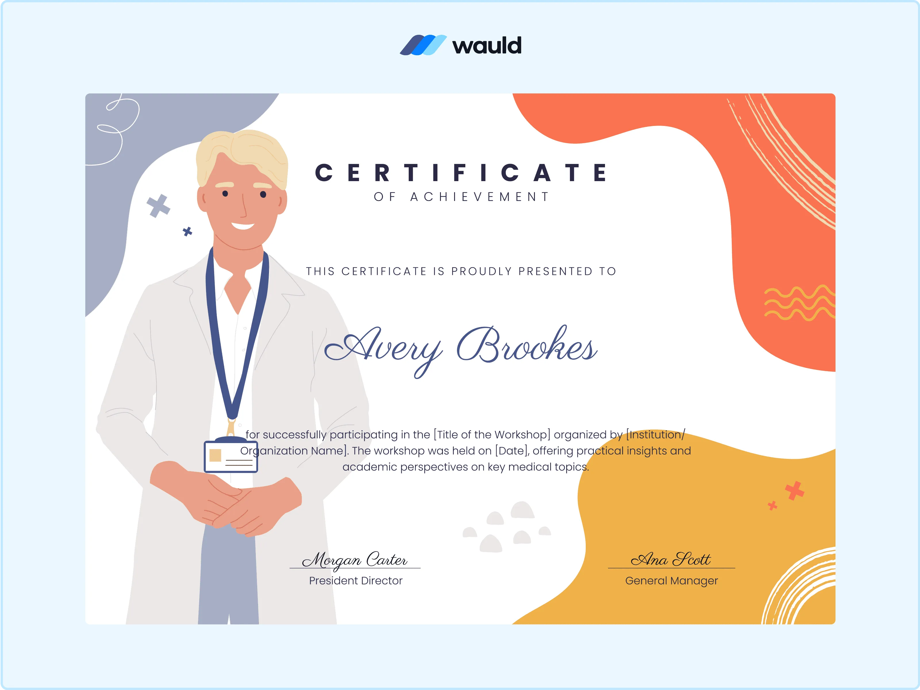 Wauld - Animated and Fun Certificate Template 