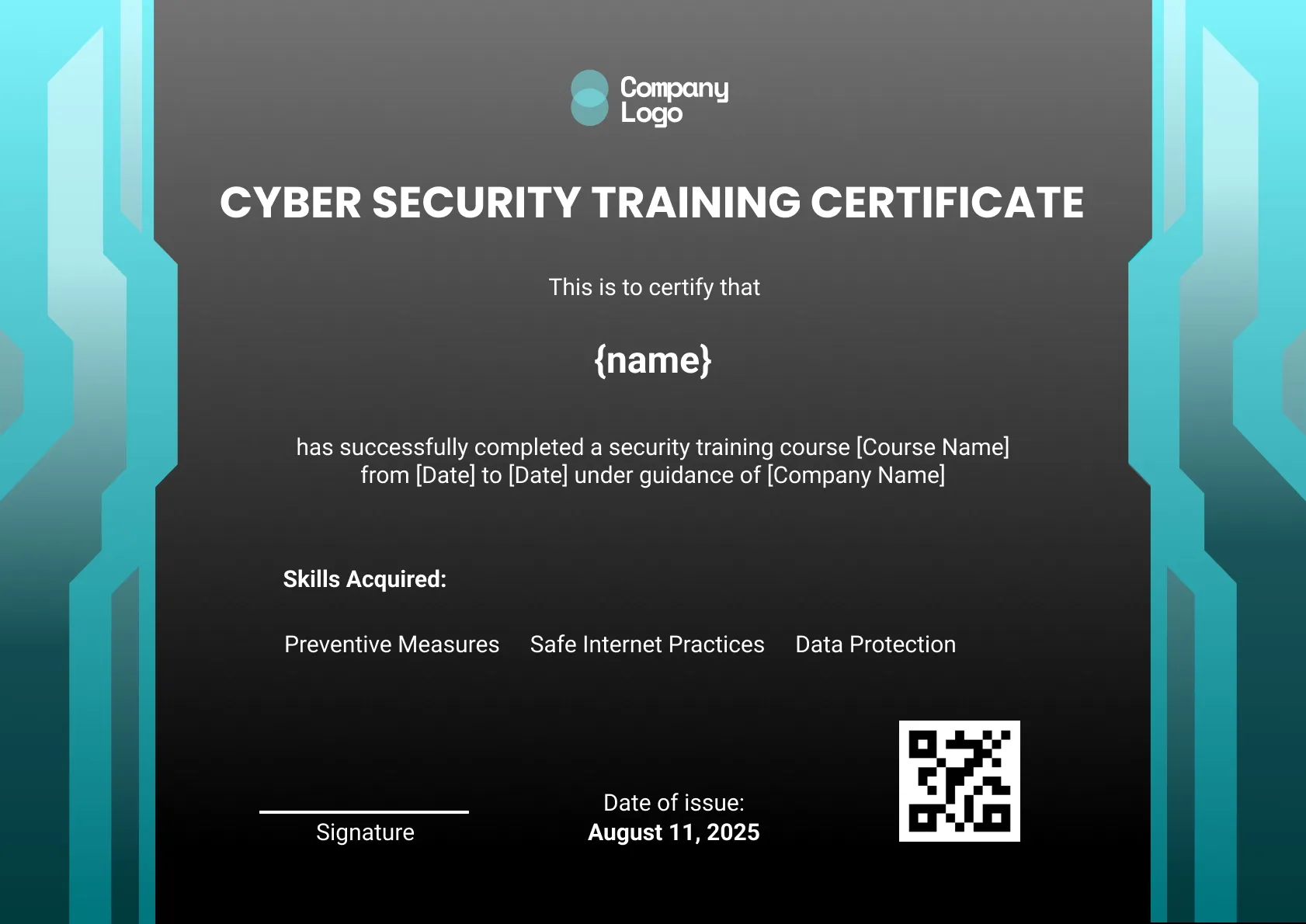 Global Cyber Security Skills Certification Template