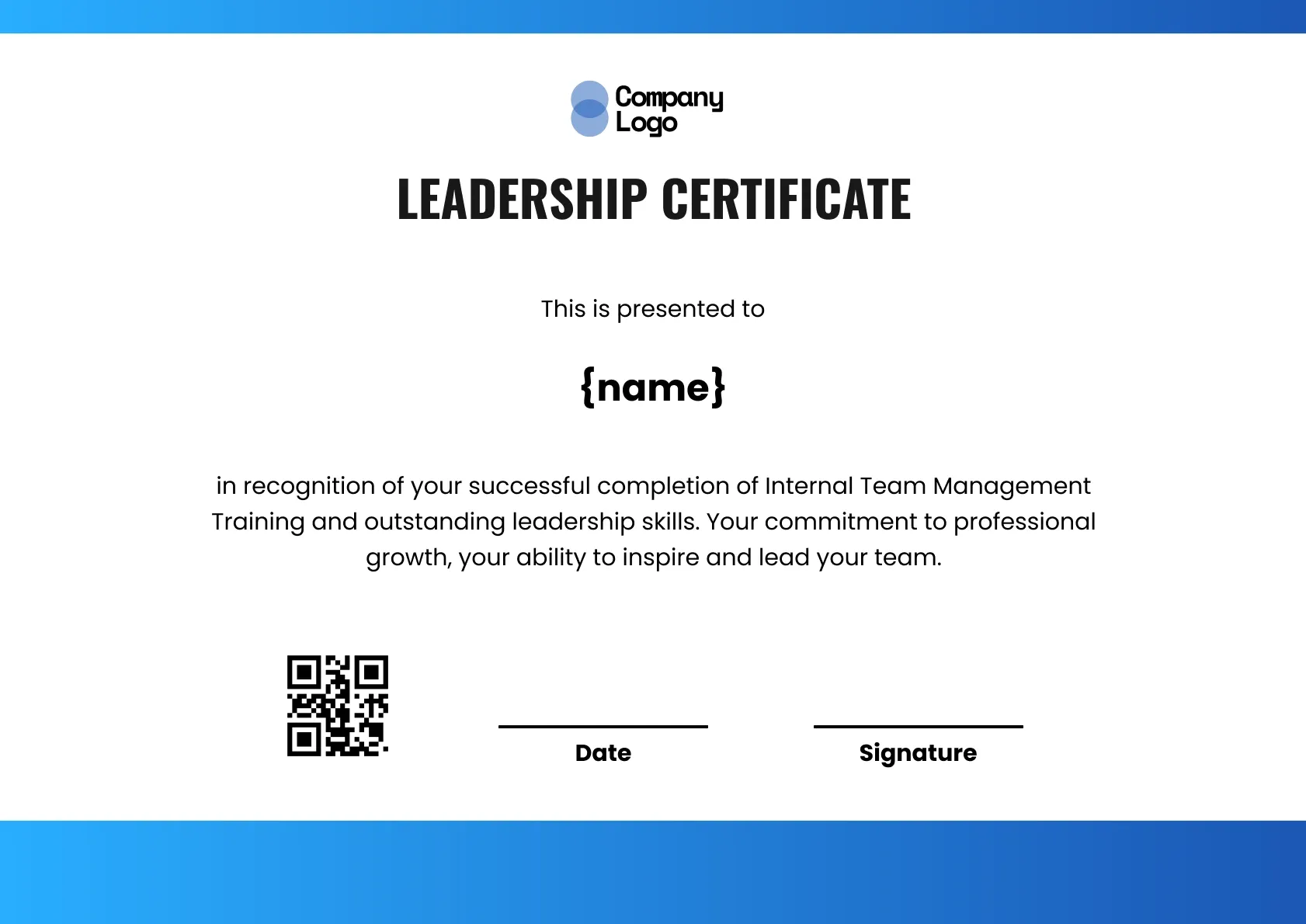Impactful Leadership Certificate Template