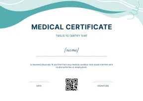 Inspiring and Professional Medical Certificate Template