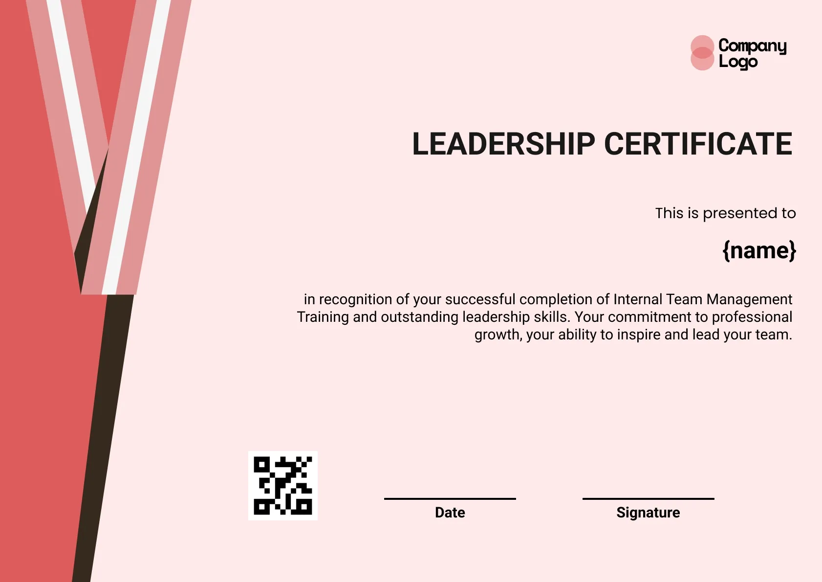 Inspiring Leadership Excellence Certificate Template