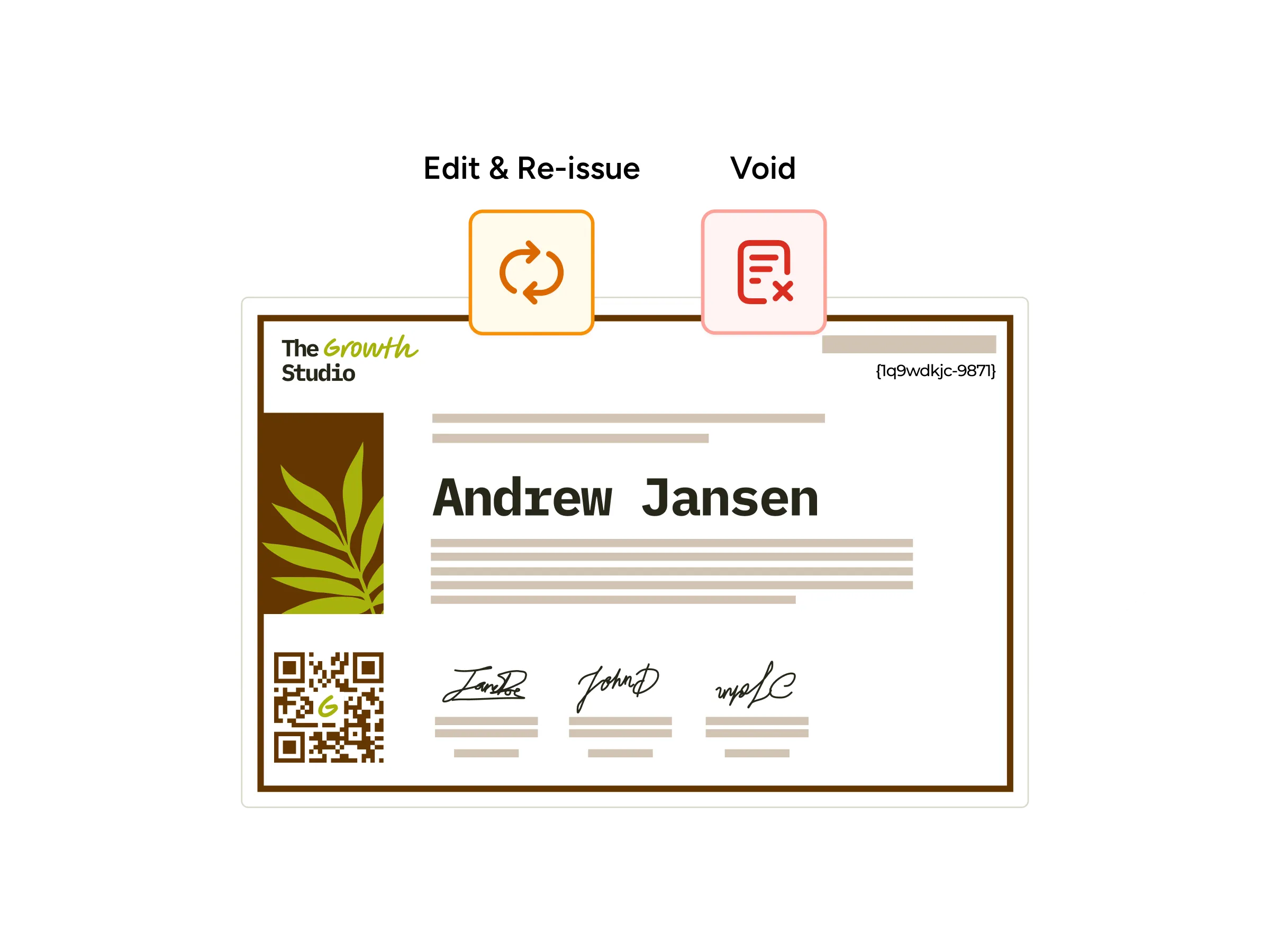 Edit, reissue, or void certificates