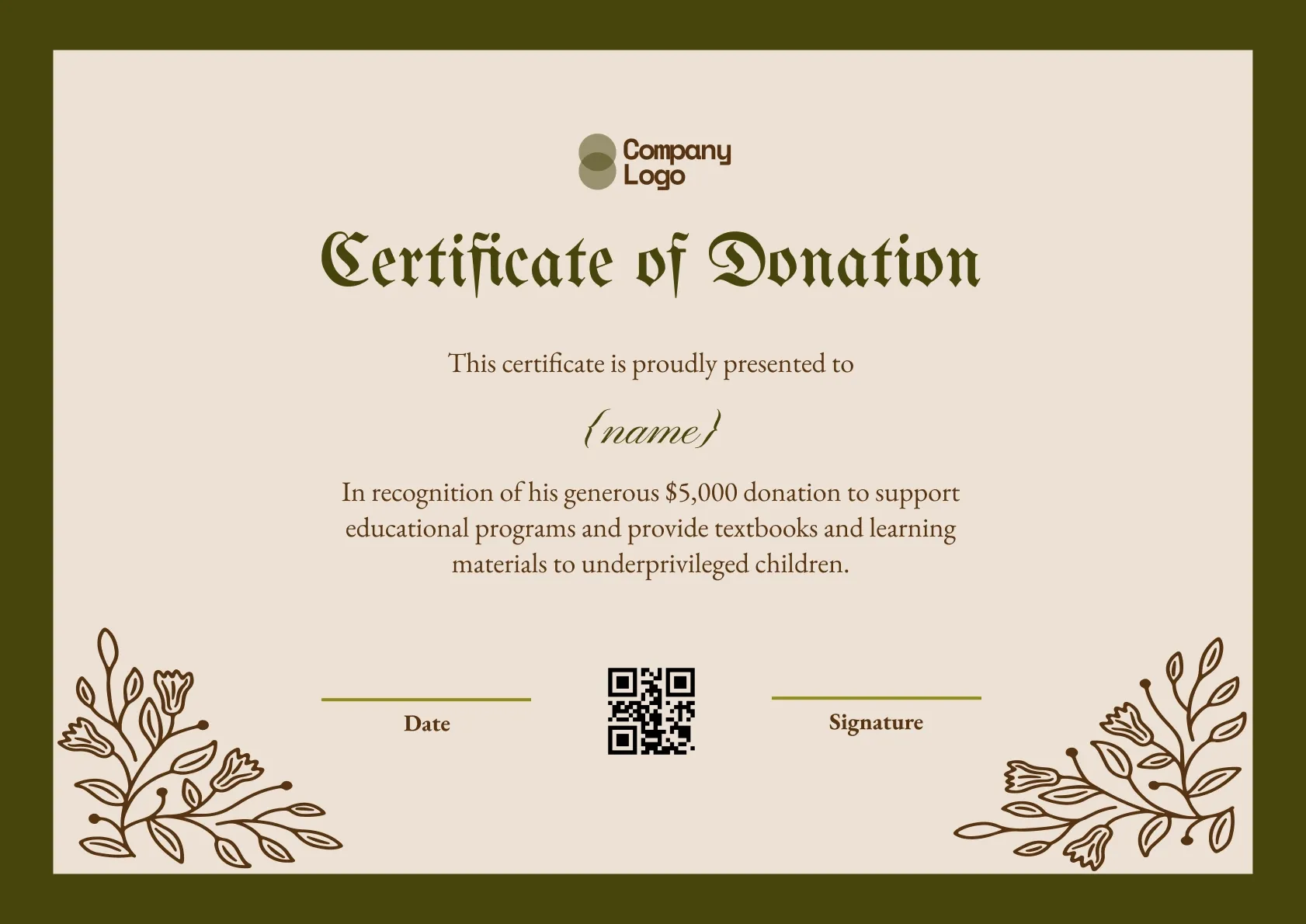 Meaningful Contribution Certificate Template