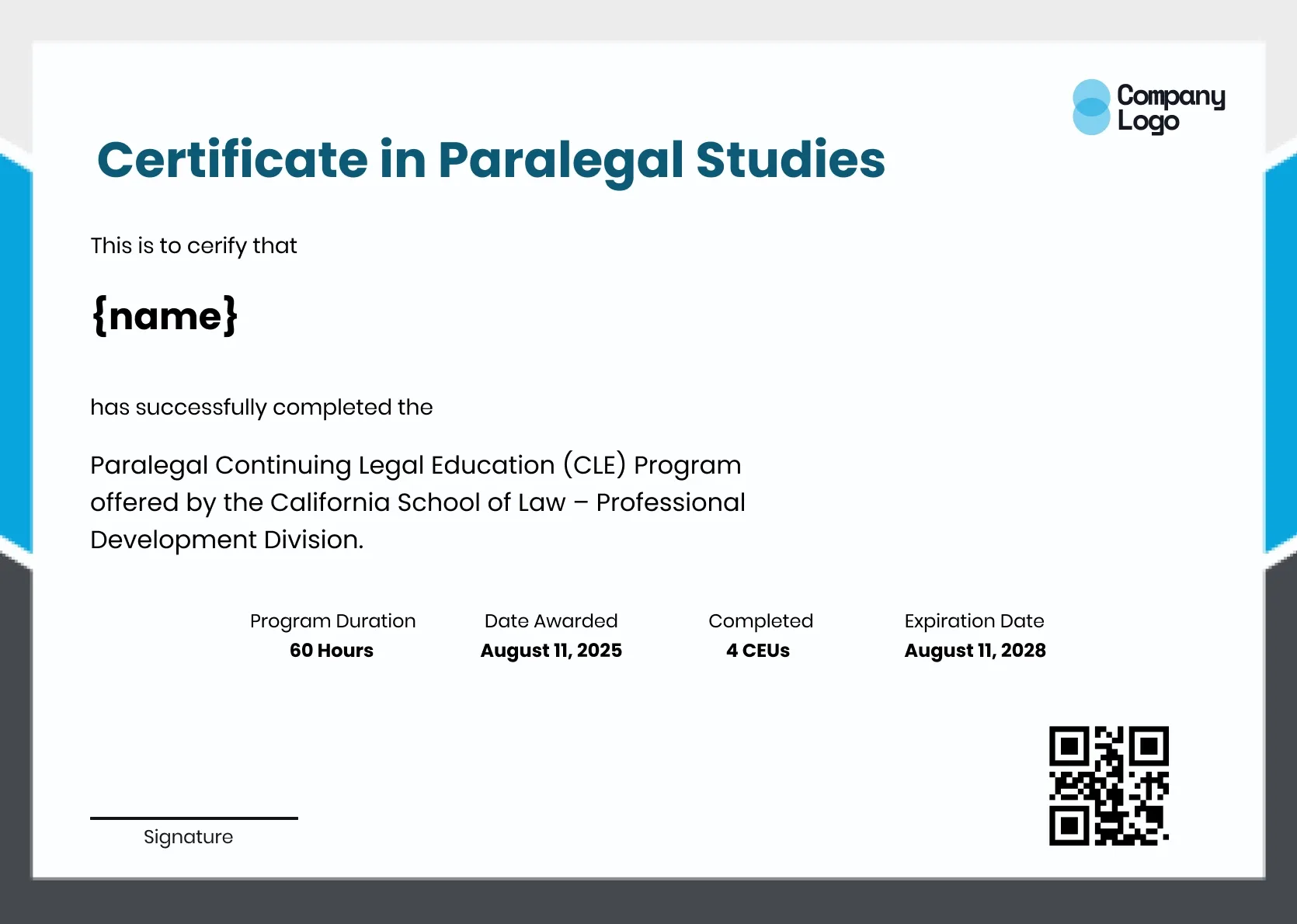 Minimal Professional Paralegal Template