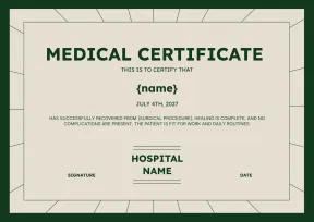 Minimalistic and Modern Medical Certificate Template