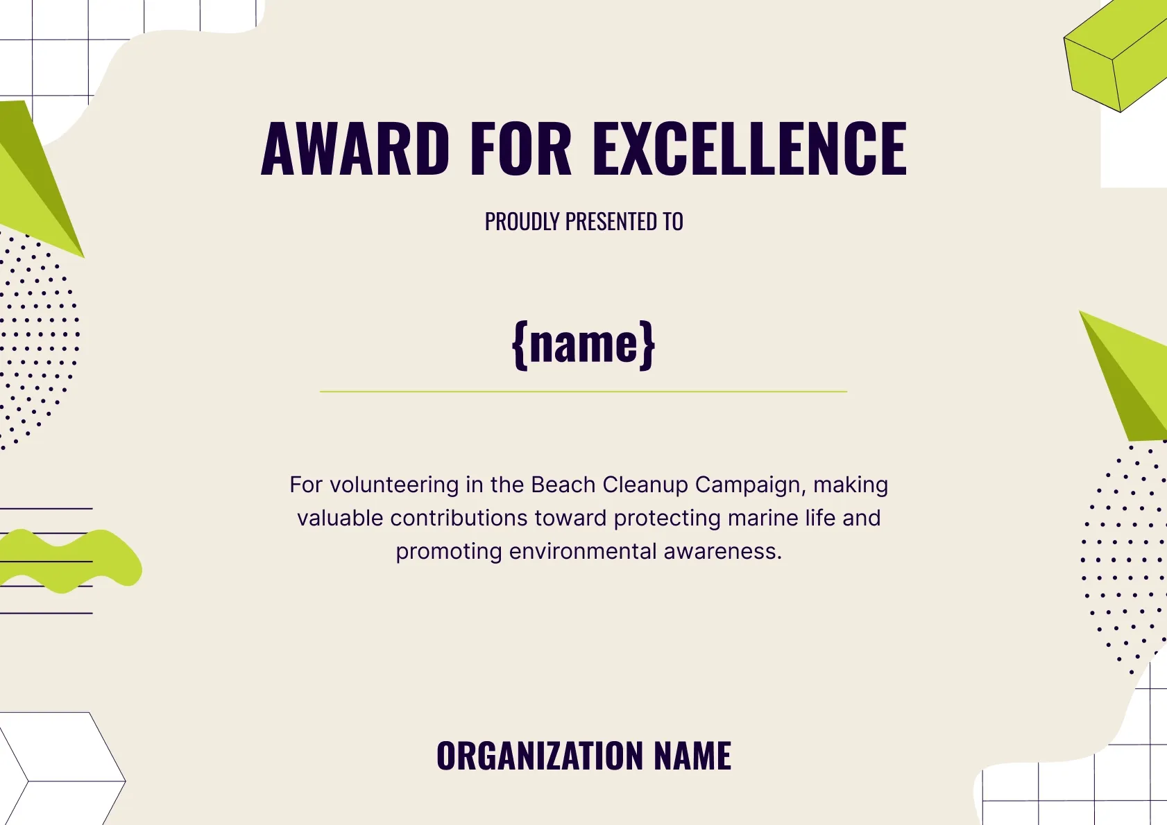 Modern and Fancy Volunteering Certificate Template