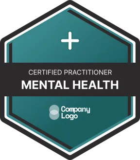 Modern and flexible green course completion badge template