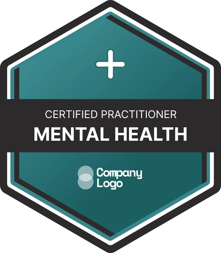 Modern and flexible green course completion badge template
