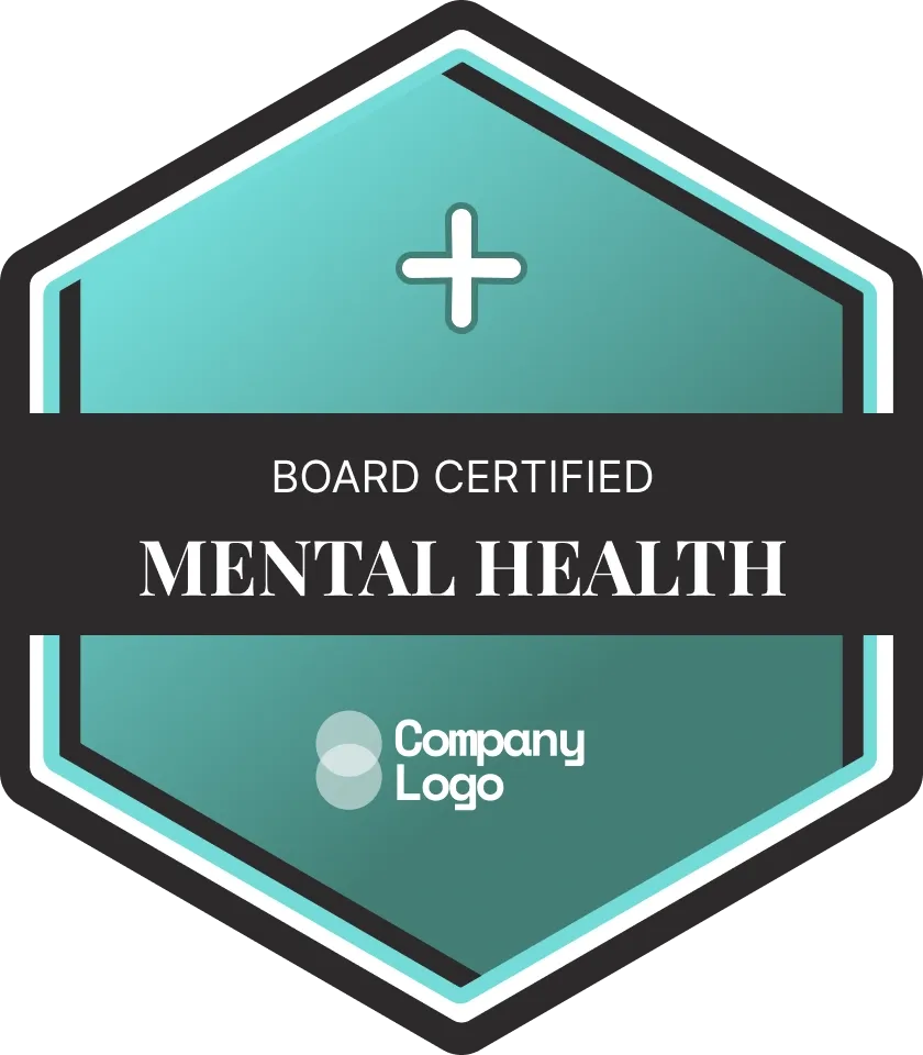 Modern and flexible teal course completion badge template