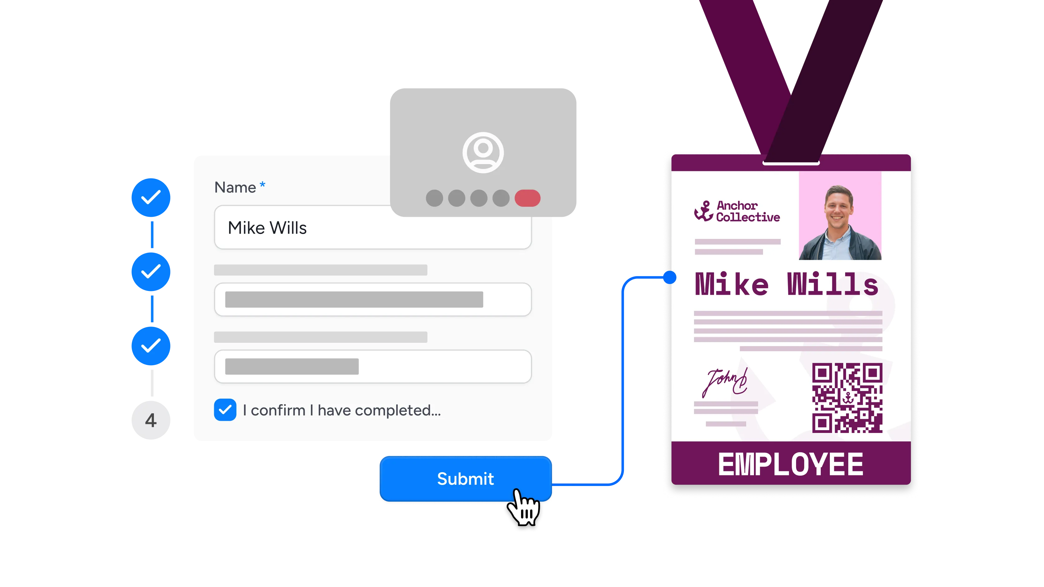 Finishes onboarding