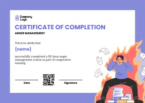 Positive Emotional Development Certificate Template
