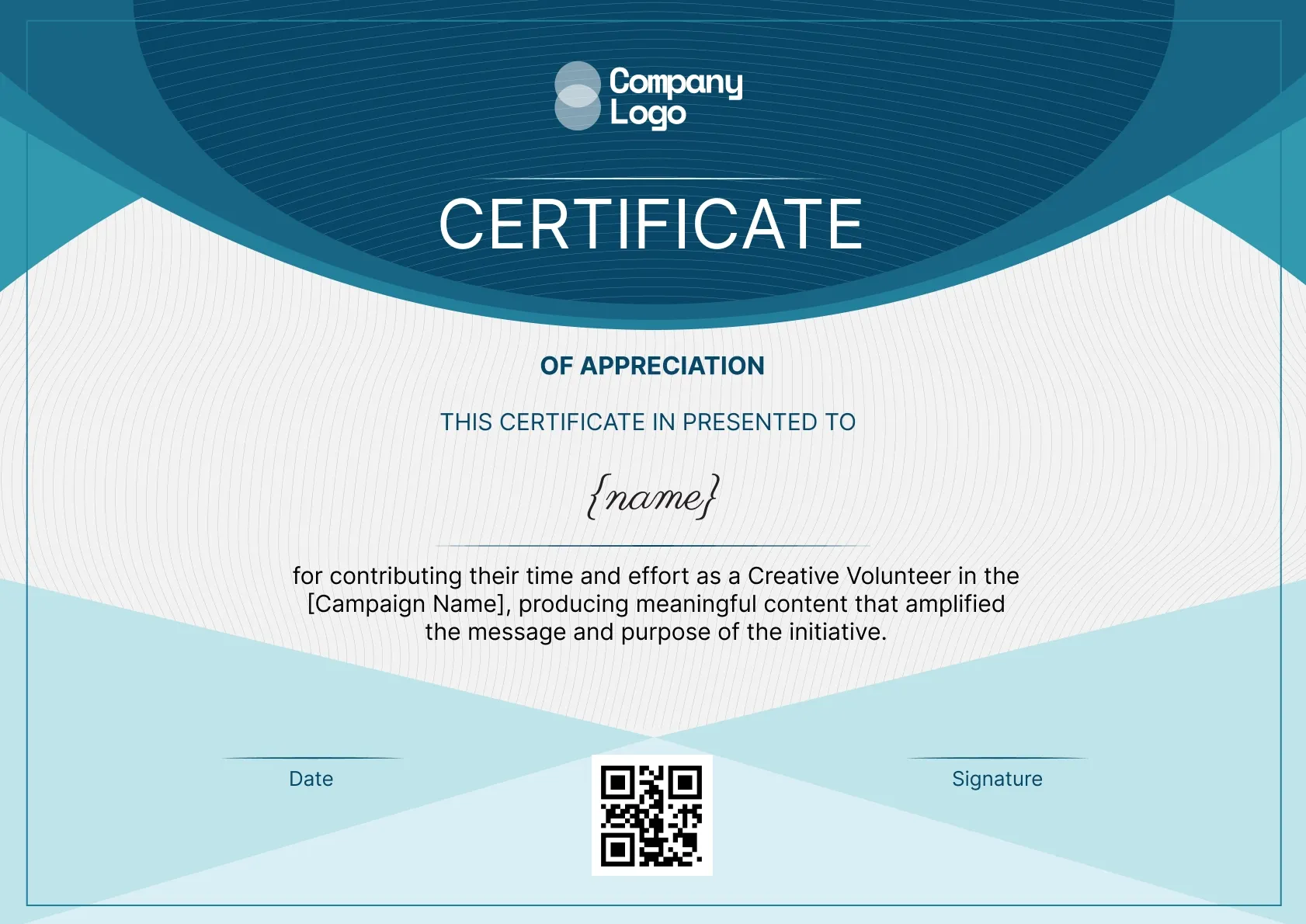 Practical and formal volunteering certificate template