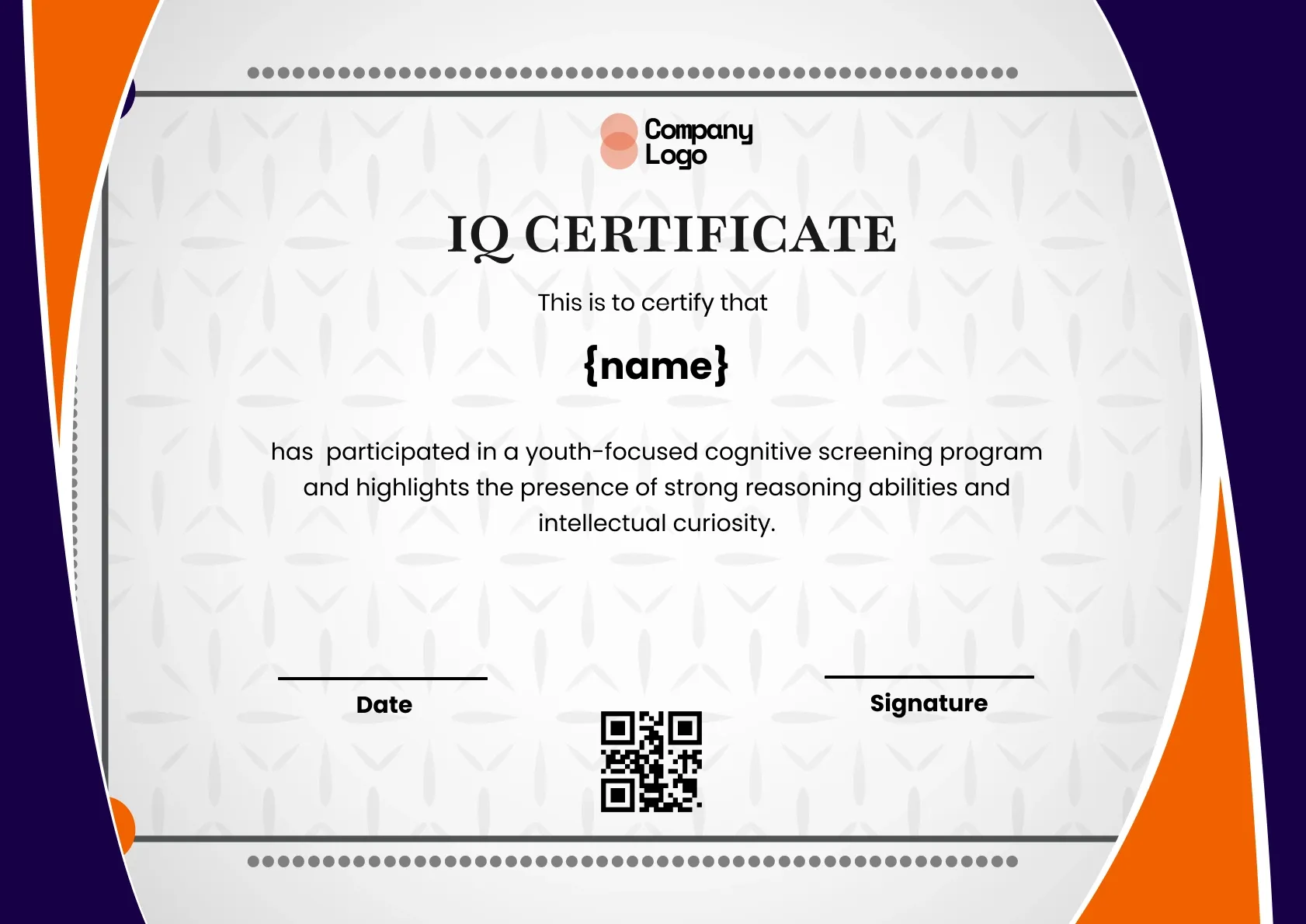 Prestigious Intelligence Excellence Certificate Template